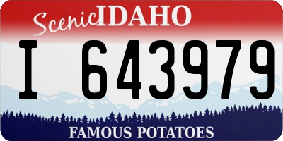 ID license plate I643979