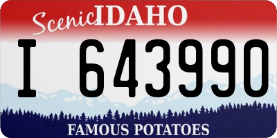 ID license plate I643990