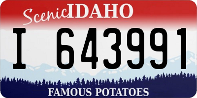 ID license plate I643991