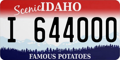 ID license plate I644000