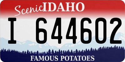 ID license plate I644602
