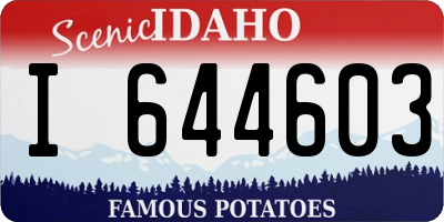 ID license plate I644603