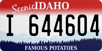 ID license plate I644604
