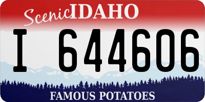 ID license plate I644606