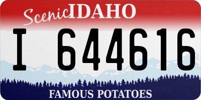 ID license plate I644616