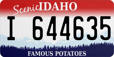 ID license plate I644635