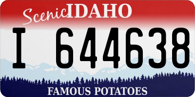 ID license plate I644638