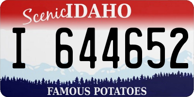 ID license plate I644652
