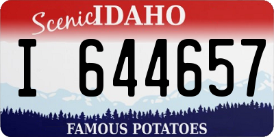 ID license plate I644657