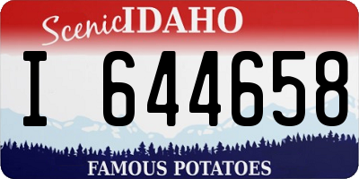 ID license plate I644658