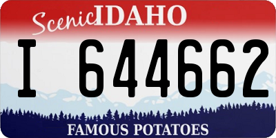ID license plate I644662