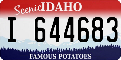 ID license plate I644683