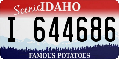 ID license plate I644686