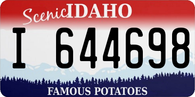 ID license plate I644698