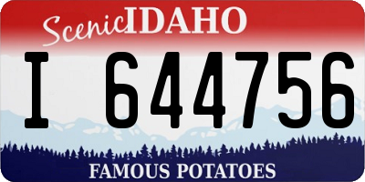 ID license plate I644756