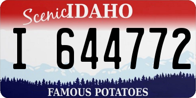 ID license plate I644772