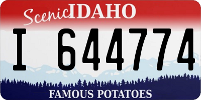 ID license plate I644774