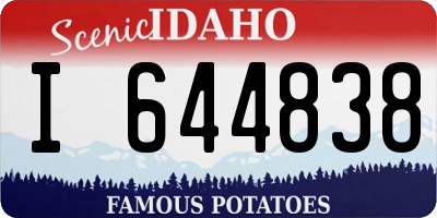 ID license plate I644838