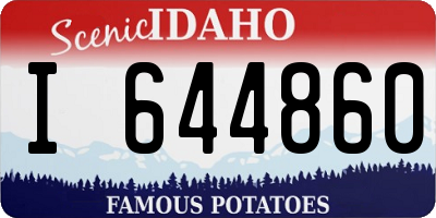 ID license plate I644860