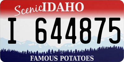 ID license plate I644875
