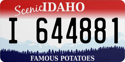 ID license plate I644881