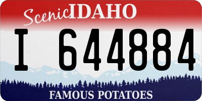 ID license plate I644884