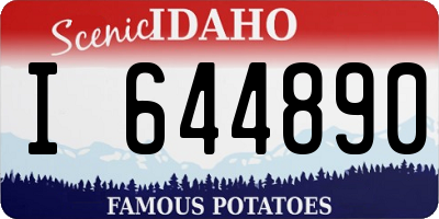 ID license plate I644890