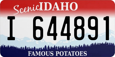 ID license plate I644891