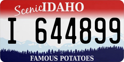 ID license plate I644899