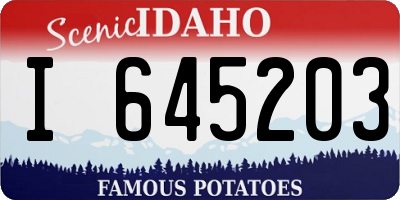 ID license plate I645203