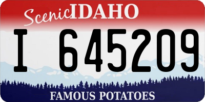 ID license plate I645209