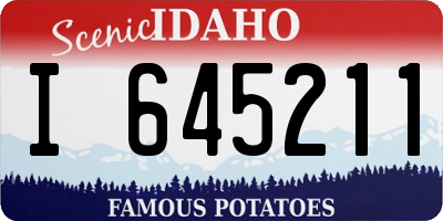 ID license plate I645211