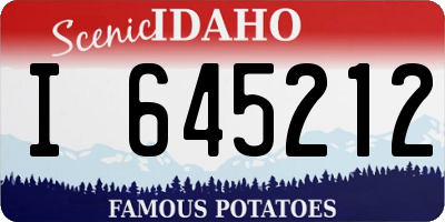 ID license plate I645212