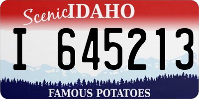 ID license plate I645213