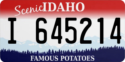 ID license plate I645214
