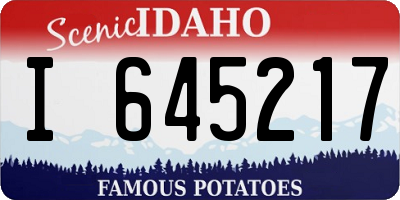 ID license plate I645217
