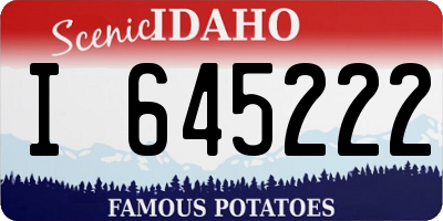 ID license plate I645222