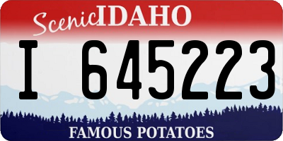 ID license plate I645223