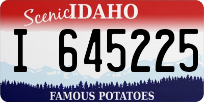 ID license plate I645225