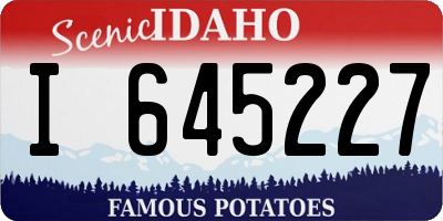 ID license plate I645227