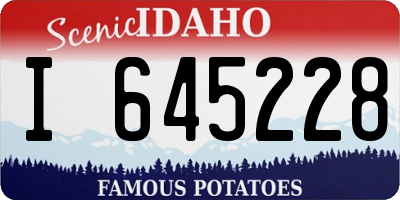 ID license plate I645228