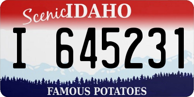 ID license plate I645231