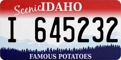 ID license plate I645232