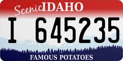ID license plate I645235