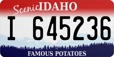 ID license plate I645236