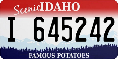 ID license plate I645242