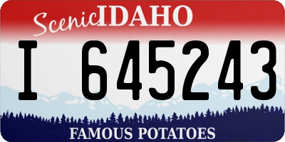 ID license plate I645243
