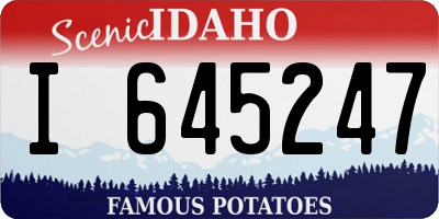 ID license plate I645247