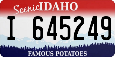 ID license plate I645249