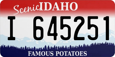 ID license plate I645251